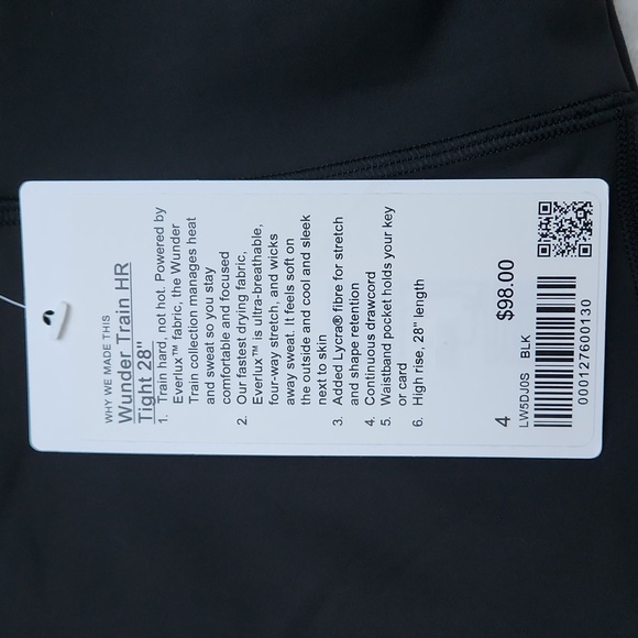 Nwt Lululemon Wunder Train HR Tight 28 Leggings *Everlux - Picture 7 of 9